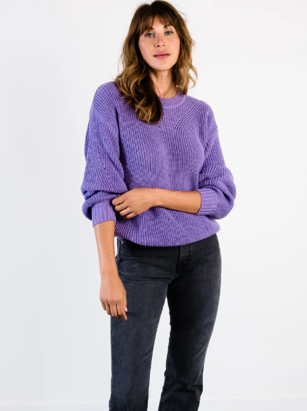 Weekend Deals That Excite Sarah Billow Sleeve Sweater - French Lilac