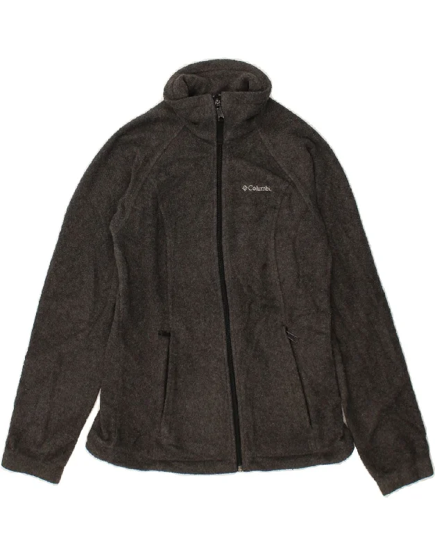 Savings Bonanza COLUMBIA Womens Loose Fit Fleece Jacket UK 6 XS Grey Polyester