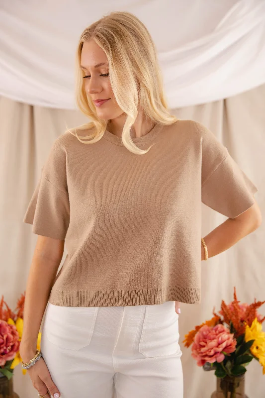 Doorbuster Deal Classic Days Sweater-Taupe