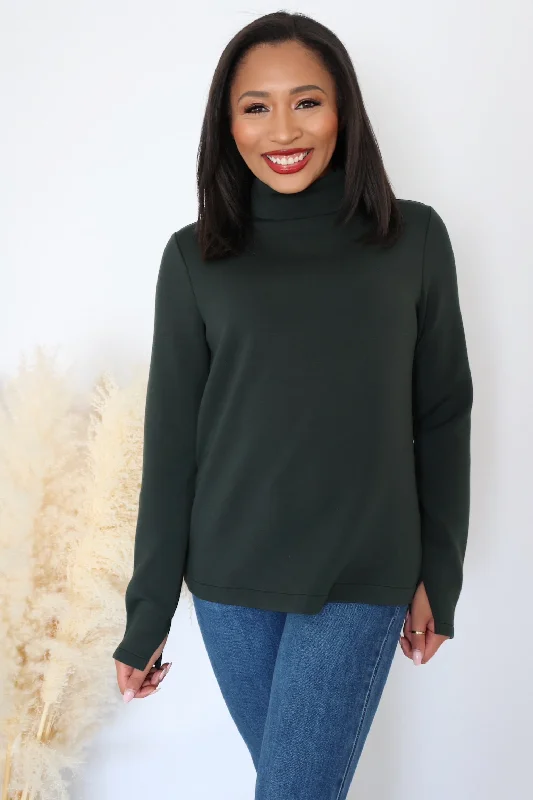 Unbeatable Prices AirEssentials Mock Pullover - Essex Green