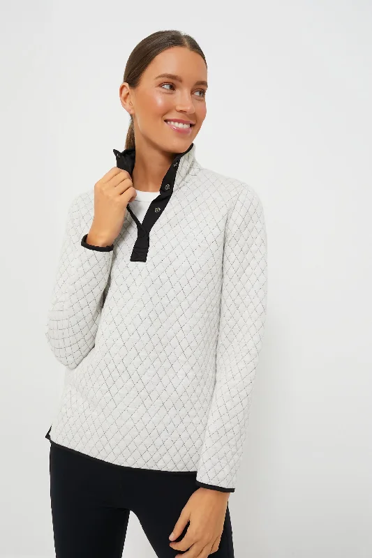 Discount Mania White and Black Corbet Reversible Pullover