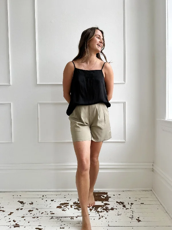 Now or Never Pintuck Satin Cami