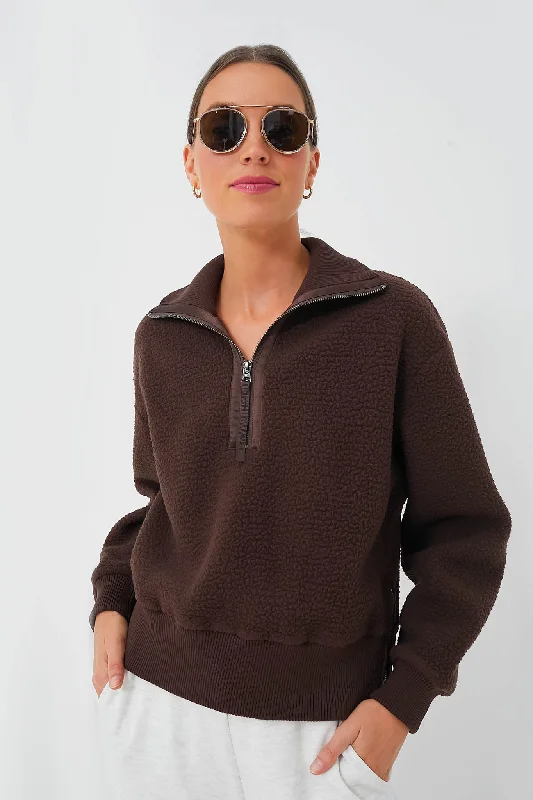 Weekend Sale: Don't Miss Out Dark Truffle Roselle Half Zip Fleece