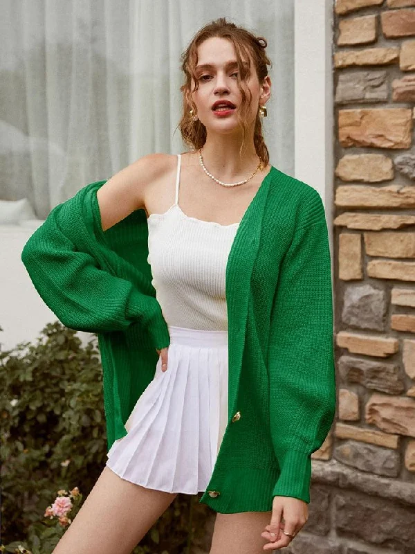 Weekend Specials to Love Lantern Sleeves Cardigan Sweaters