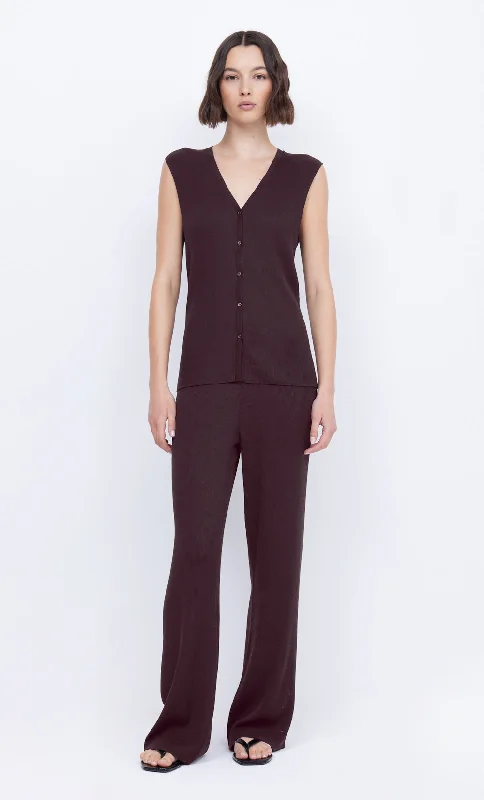 Take Action AMALFI VEST - CHOCOLATE