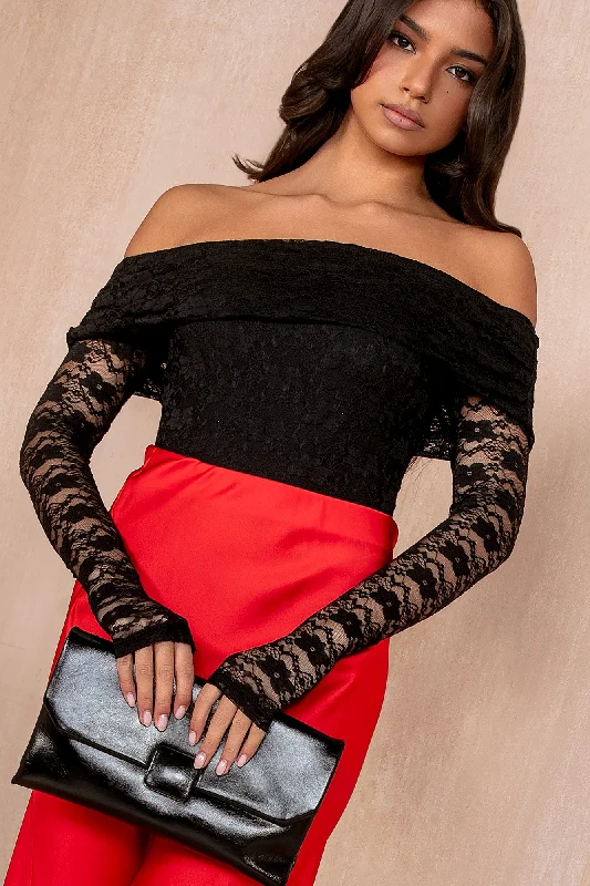 Don’t Miss Out Valentina Black Lace Bodysuit