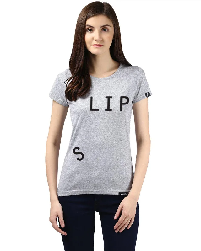 Weekend Bargains to Indulge In Womens Half Sleeve Slip Printed Grey Color Tshirts