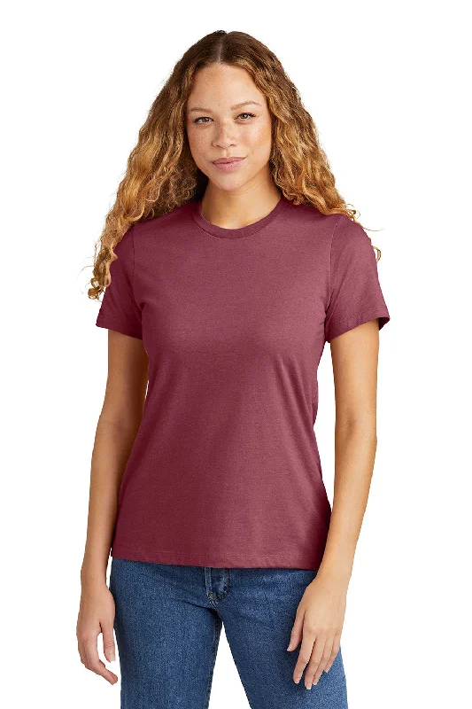 Markdown Sale Gildan Womens Softstyle CVC Short Sleeve Crewneck T-Shirt - Maroon Mist