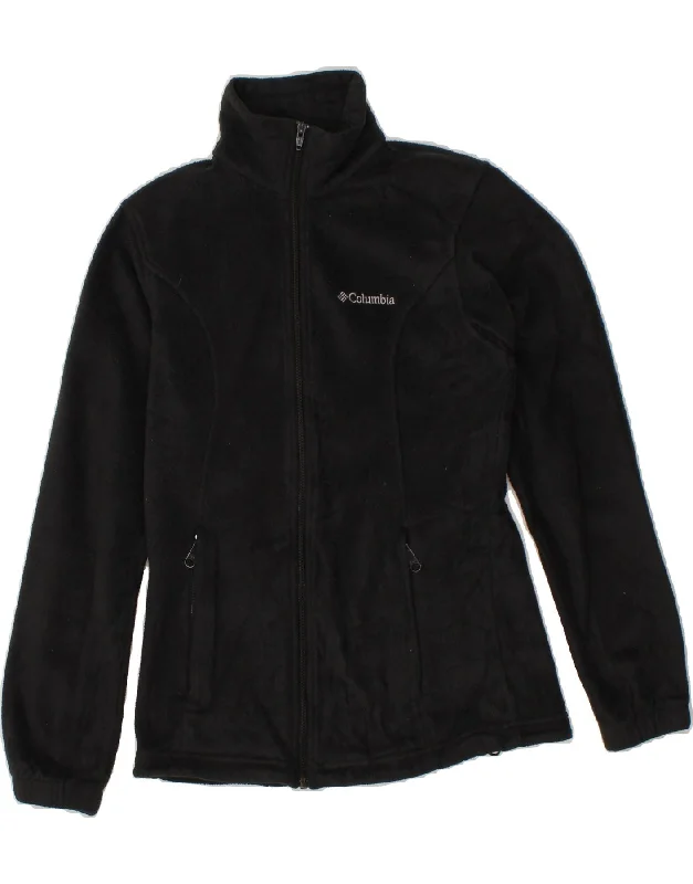 Weekend Deals That Sizzle COLUMBIA Womens Fleece Jacket UK 10 Small Black Polyester