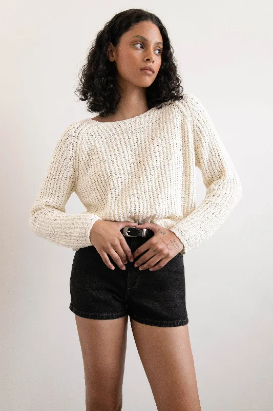 Deal of the Day RELAXED FIT CROCHET SWEATER