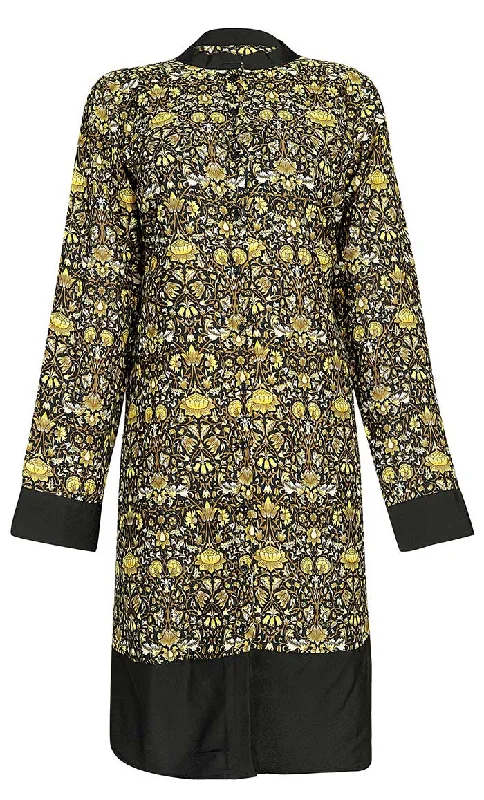 Great Bargains Women's Basic Yellow Lotus Printed Tunic