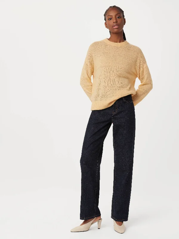 Exclusive Deal The Openwork Crewneck Sweater in Sandy Beige