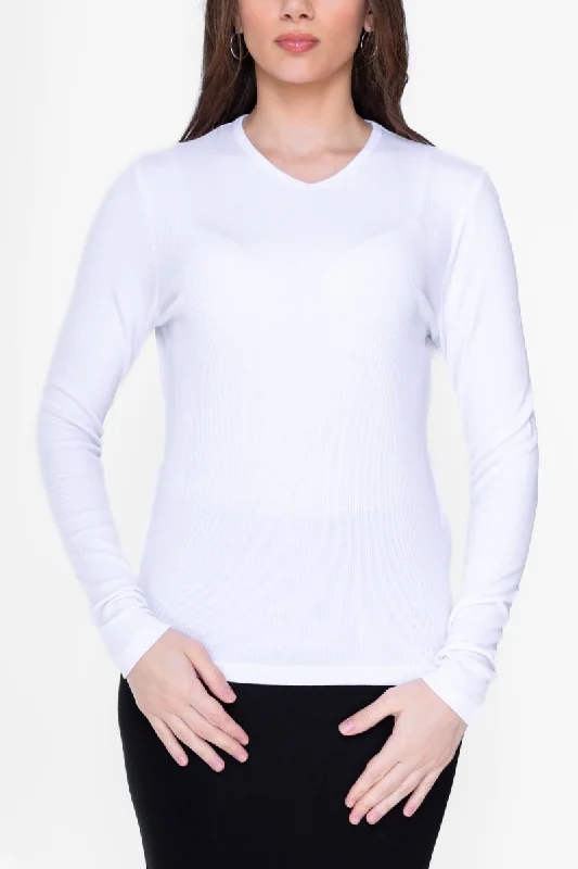 Weekend Bargains to Celebrate CLASSIC RIBBED V (WHITE)