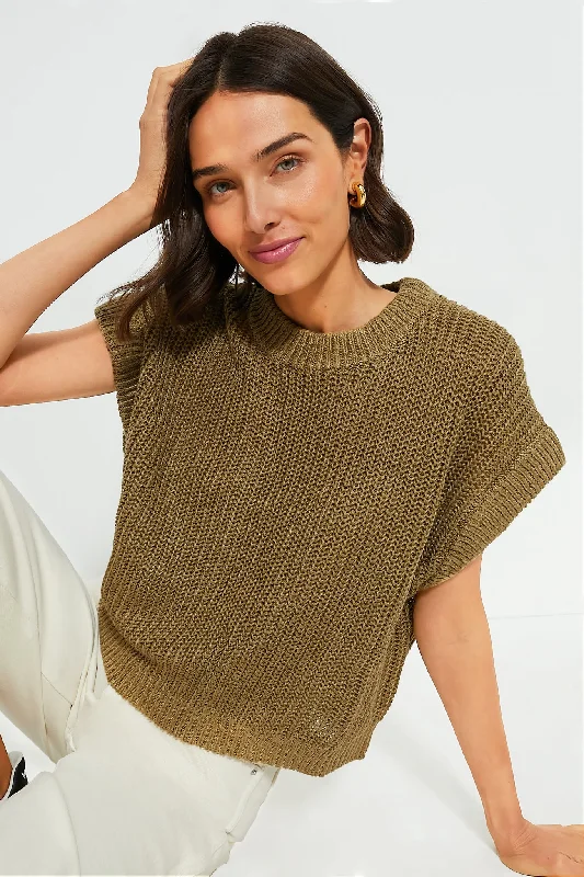 Special Offer Olive Branch Linen Vest