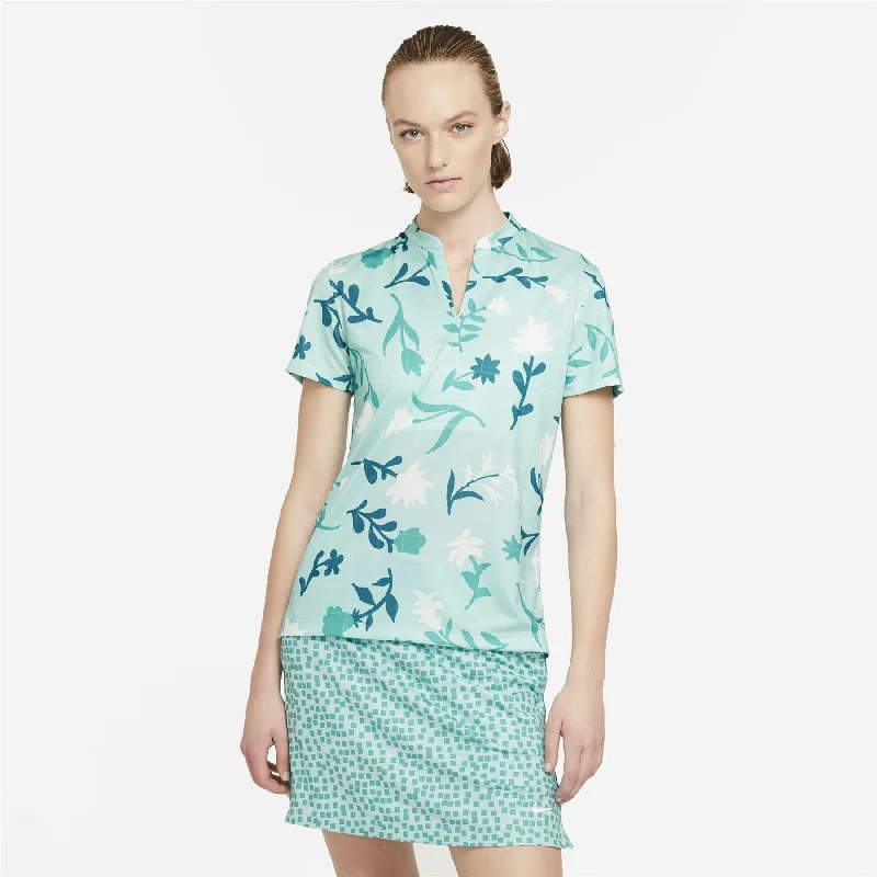 Unbeatable Deal Womens Breathe Floral Print Polo Light Dew/Blustery - SU21