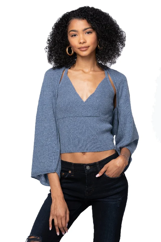 Act Now 100% Cashmere Ballerina Shrug