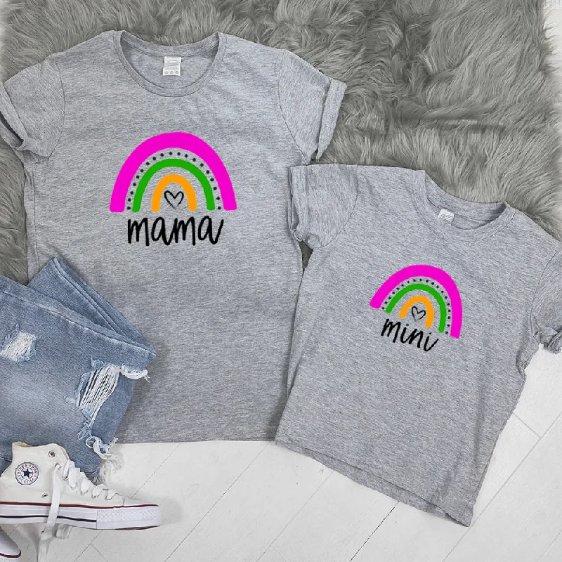 Steals and Deals Mama & Mini Rainbow Matching Tees (MRK X)