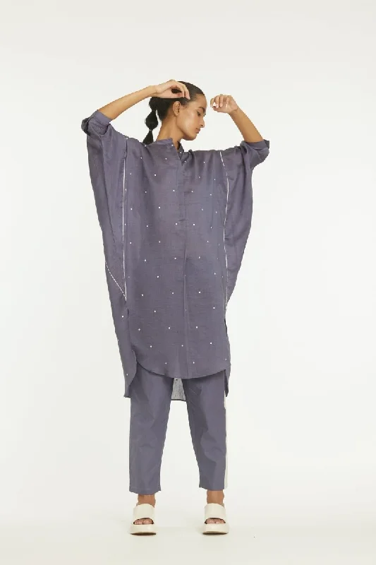 Huge Savings Bat Sleeve Shirt - Violet Polka