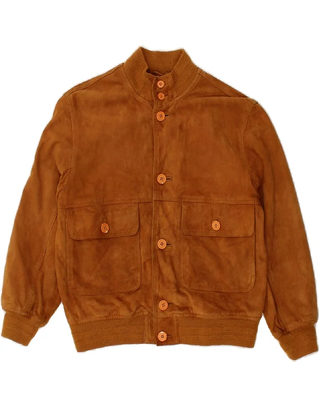 Weekend Specials to Celebrate VINTAGE Womens Suede Bomber Jacket UK 12 Medium Brown Leather Weekend Specials to Celebrate VINTAGE Womens Suede Bomber Jacket UK 12 Medium Brown Leather