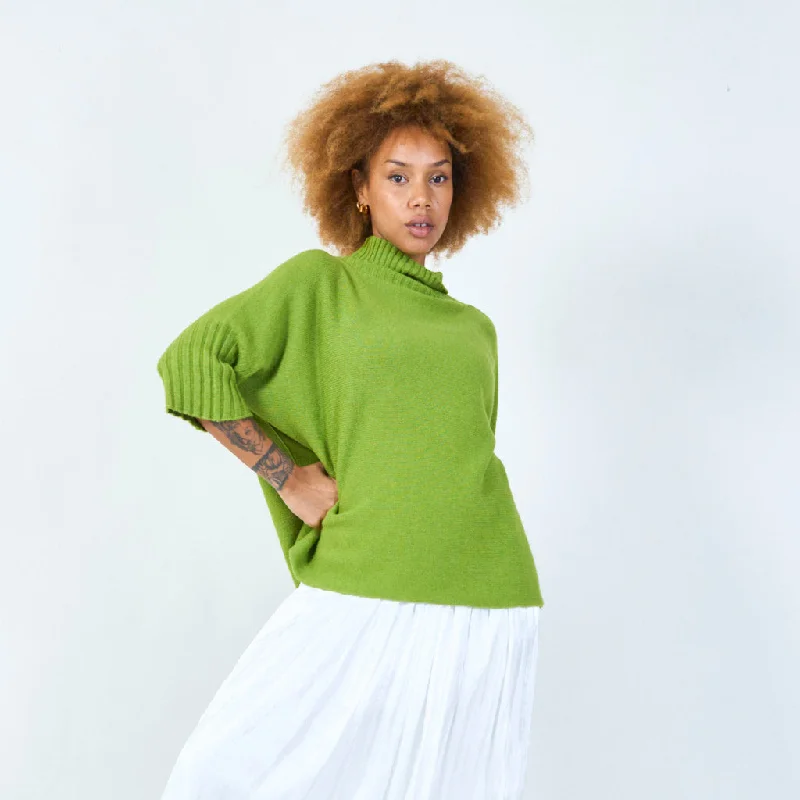 Exclusive Savings Ribbed turtleneck poncho wholesale