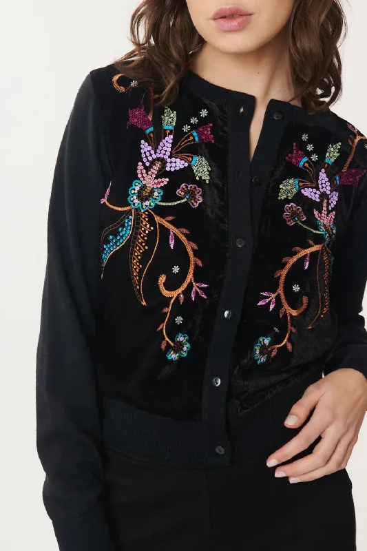 Weekend Specials Just for You Lindsey  Embroidered Cardigan