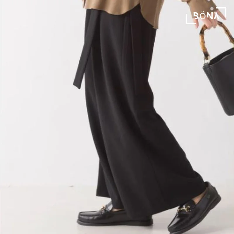 Customer Appreciation Sale 剪裁斜紋褶寬褲 Cut Twill Tuck Wide Pants