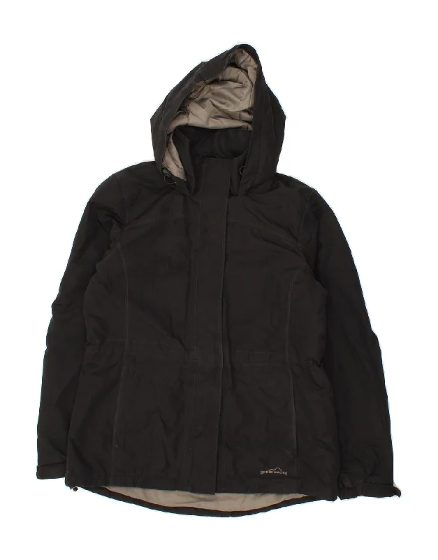 Today’s Deal EDDIE BAUER Womens Hooded Windbreaker Jacket UK 10 Small Black Polyester