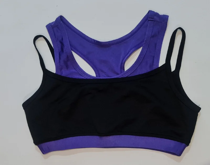 Best Bargains Double Under Crop Top Purple- SALE