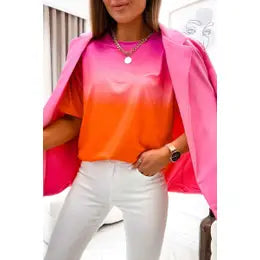 Bargain Prices Orange and Pink Ombre Top