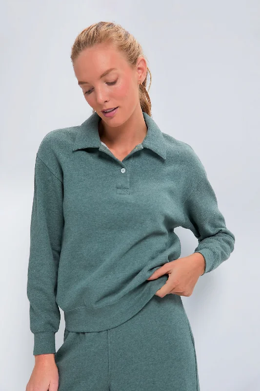 Weekend Offers That Impress Heathered Green Perry Pullover