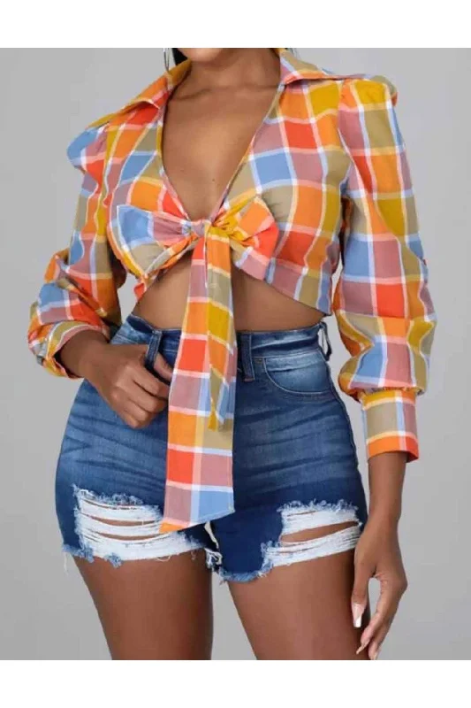 Today's Deal Color Block Tie Top