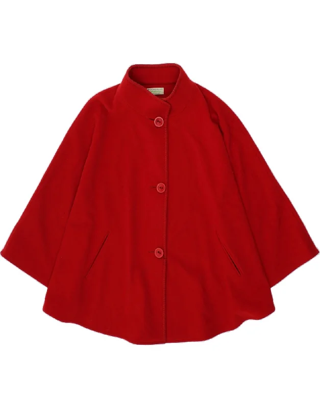 Buy More, Save More JIMMY HOURIHAN Womens Poncho Coat One Size Red