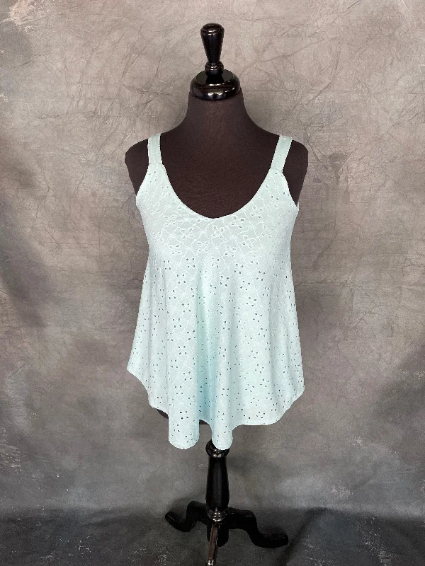 Discount Deals Aqua Eyelet Top