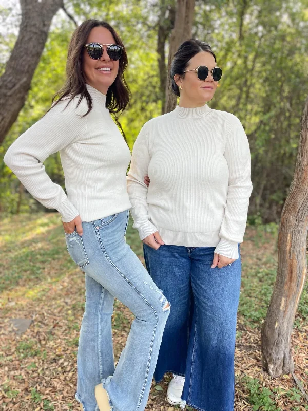Price Rollback Cuddle Up Fleece Lined Sweater in Beige