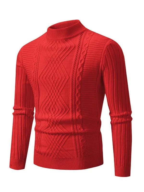 Weekend Extravaganza: Shop Now Jacquard Knitted Cashmere Men Pullover Sweater
