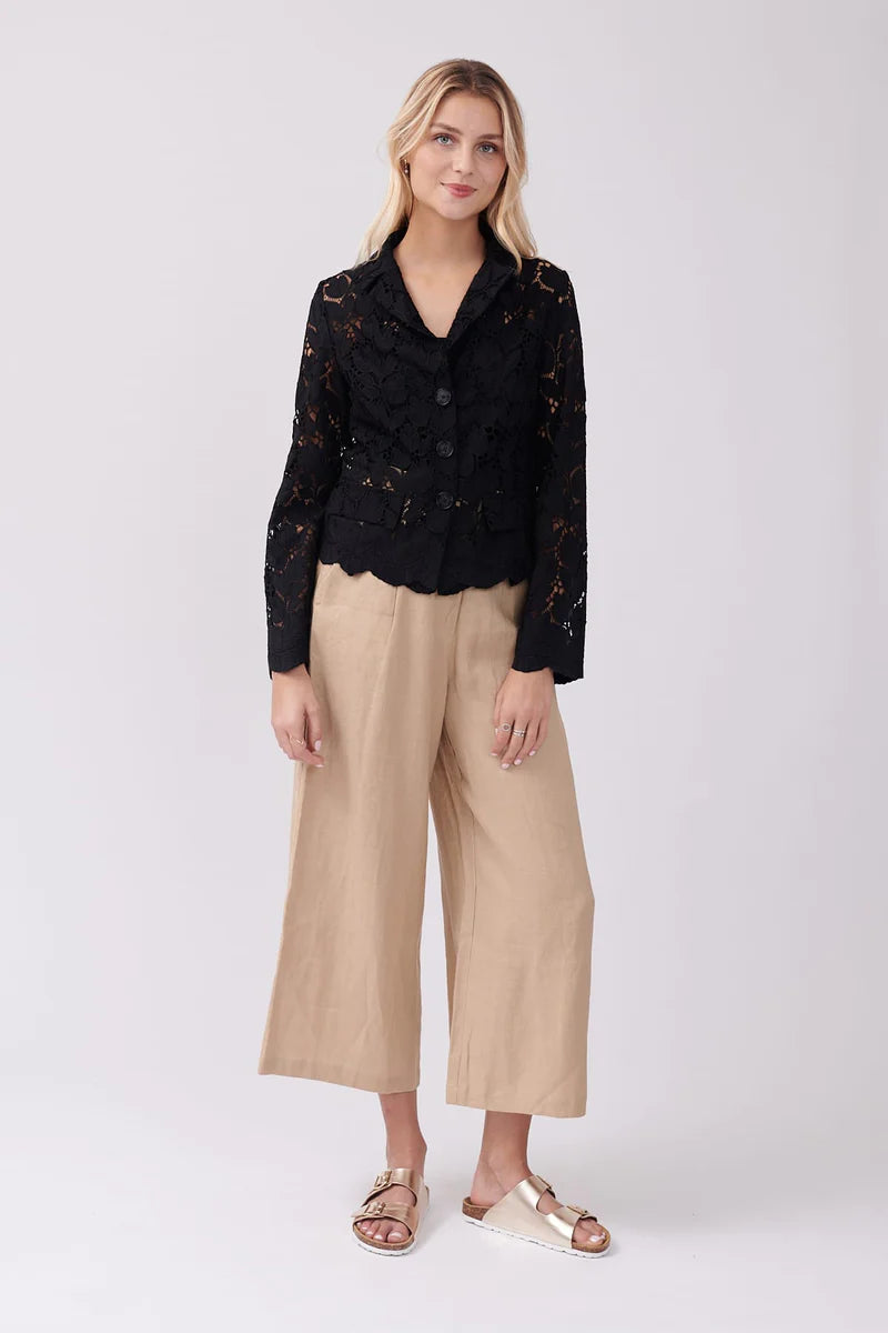 Instant Discount Yoana eyelet/lace jacket - Black