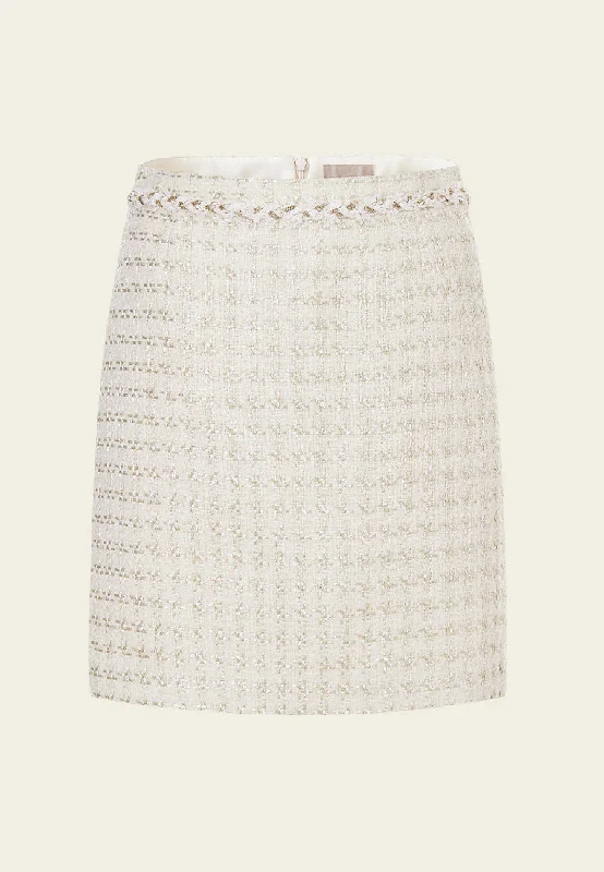 Weekend Deals That Dazzle Lurex Stripped Braid-trim Midi Skirt