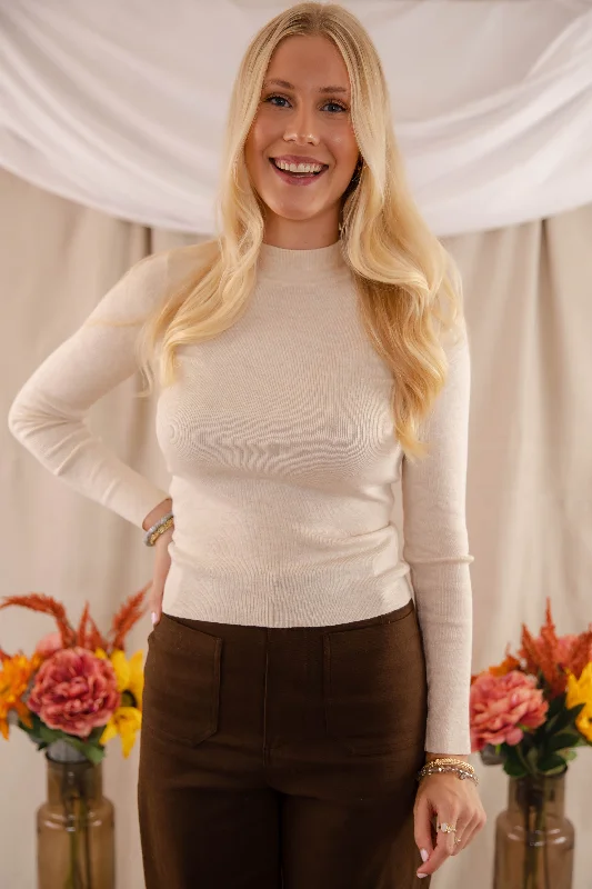 Price Slash Underneath This Persona Ribbed Top-Cream