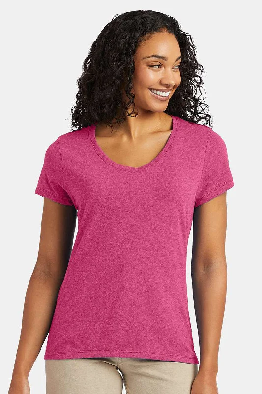 Unbeatable Deal Hanes Womens X-Temp FreshIQ Moisture Wicking Short Sleeve V-Neck T-Shirt - Jazzberry Pink