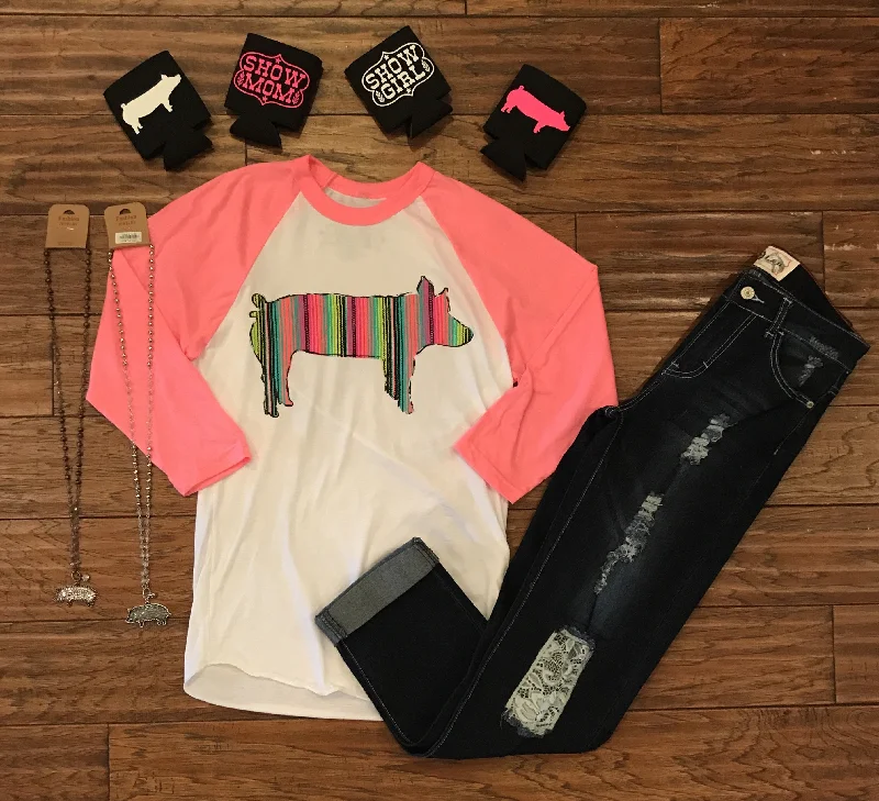 Weekend Bargains Await You Serape Pig T-Shirt by Crazy Train