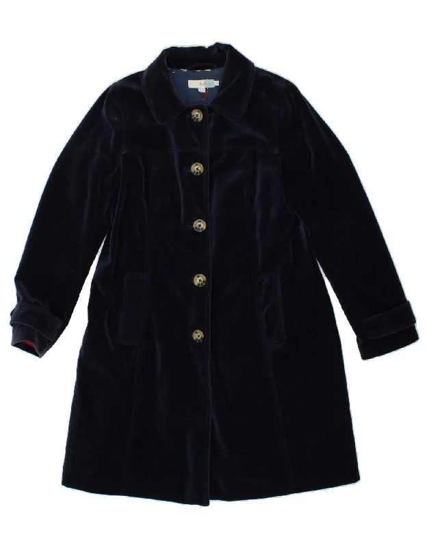 Take Advantage BODEN Womens Velvet Overcoat UK 12 Medium Navy Blue
