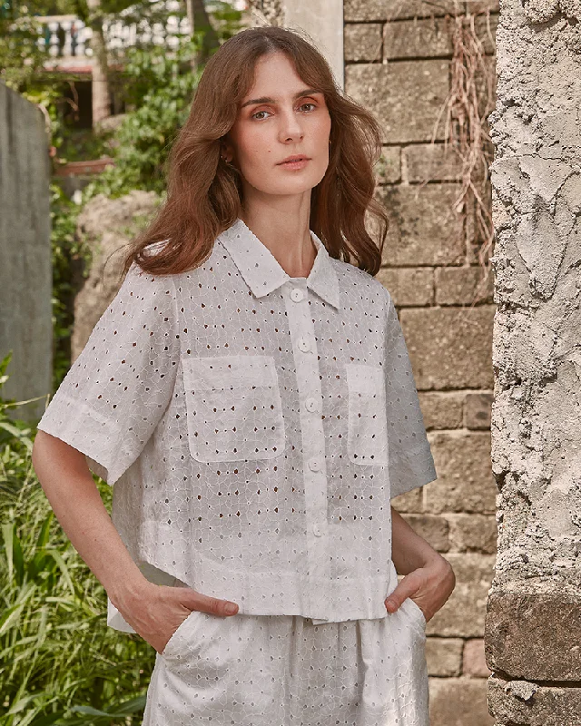 Act Now Cara Cropped Polo Shirt
