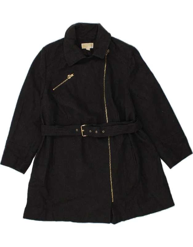 Markdown Madness MICHAEL KORS Womens Overcoat US 24 3XL Grey Wool