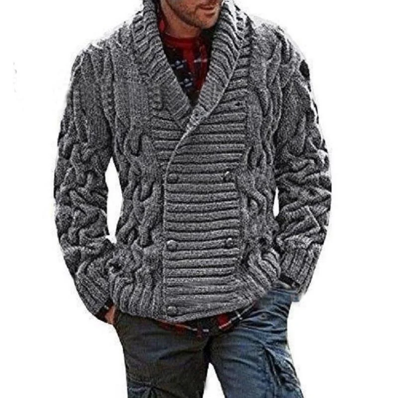 Best Deals Crocheted Double-Breast Cardigan For Men
