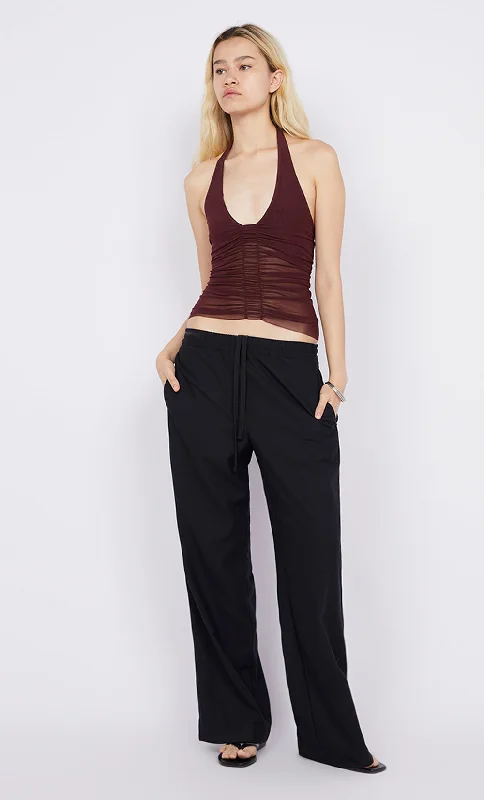 Weekend Discounts to Love ESSIE HALTER TOP - DEEP PLUM