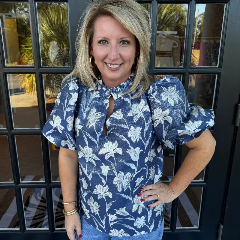 Low Price Blakely Top | Navy-Multi