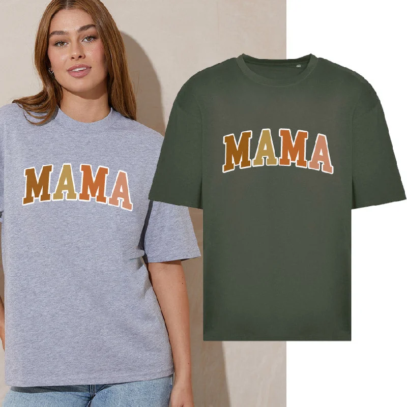 Steal Deal Autumn Mama College Oversize T-Shirt