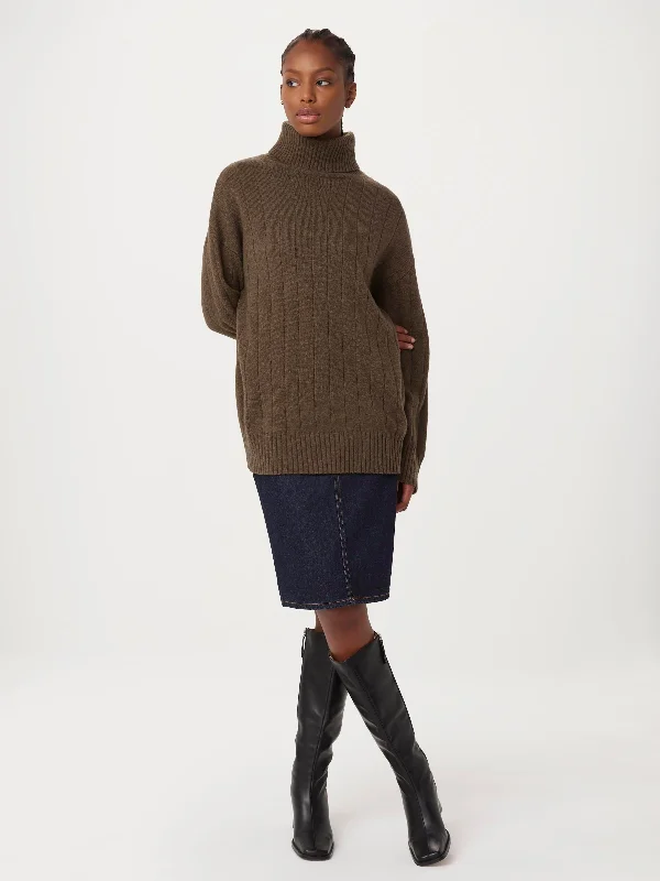 Deal Alert The Lambswool Turtleneck Sweater in Chocolate Brown