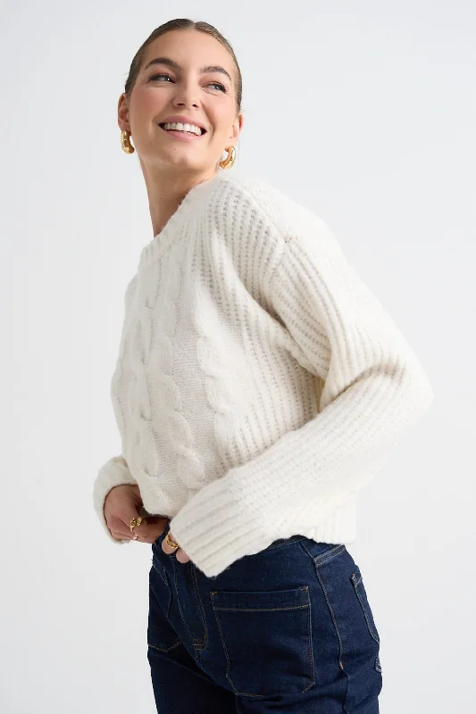 Value Pack Nexus Ivory Cable Knit Jumper