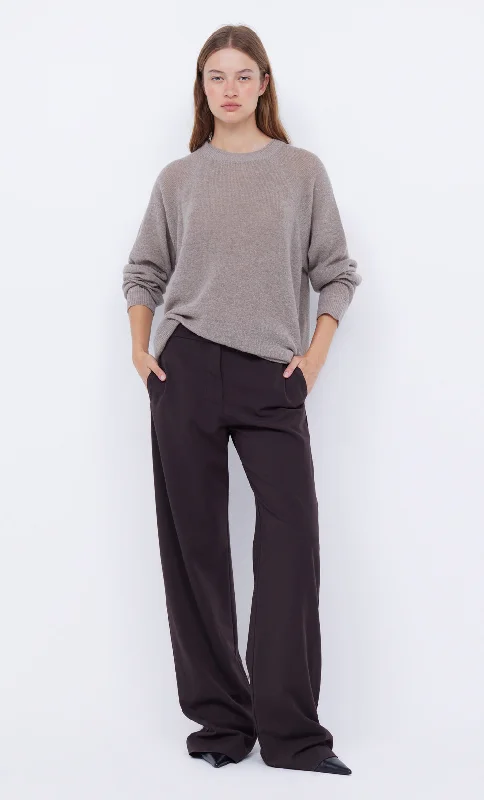 One-Day Only GEORGIA CREW NECK JUMPER - GREIGE